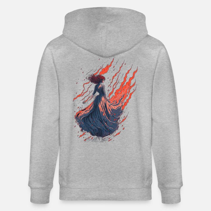 Ghost fau - Stanley/Stella CULTIVATOR  Unisex Organic Hooded Jacket - heather grey