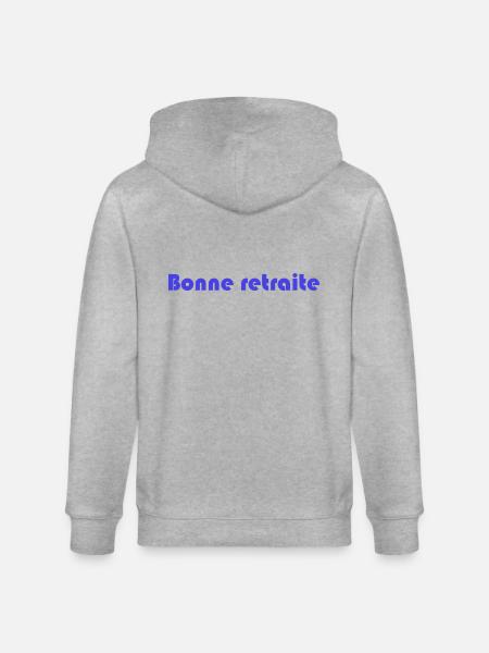 RETRAITE. RETRAITE. RETRAITEE. RETRAITE - Veste à capuche bio CULTIVATOR Stanley/Stella Unisexe - gris chiné