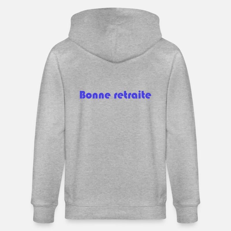 RETRAITE. RETRAITE. RETRAITEE. RETRAITE - Veste à capuche bio CULTIVATOR Stanley/Stella Unisexe - gris chiné
