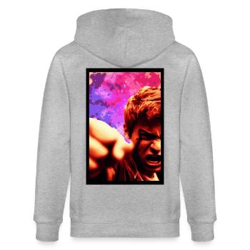 Anger Management - Stanley/Stella Unisex Bio-Kapuzenjacke CULTIVATOR  - Grau meliert - Hinten - Luana (180cm)
