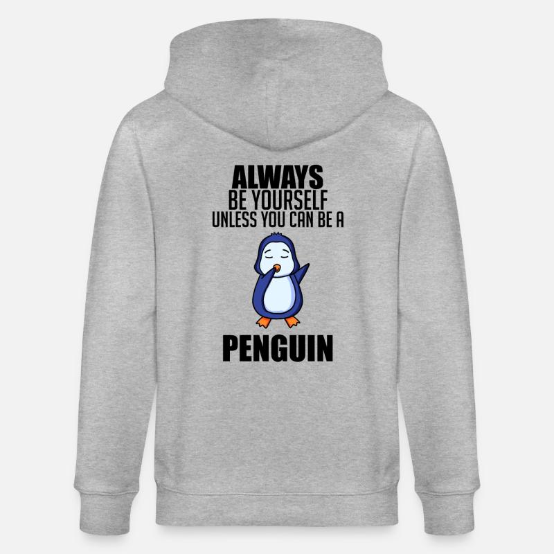 Pinguin Pinguine - Stanley/Stella Unisex Bio-Kapuzenjacke CULTIVATOR  - Grau meliert