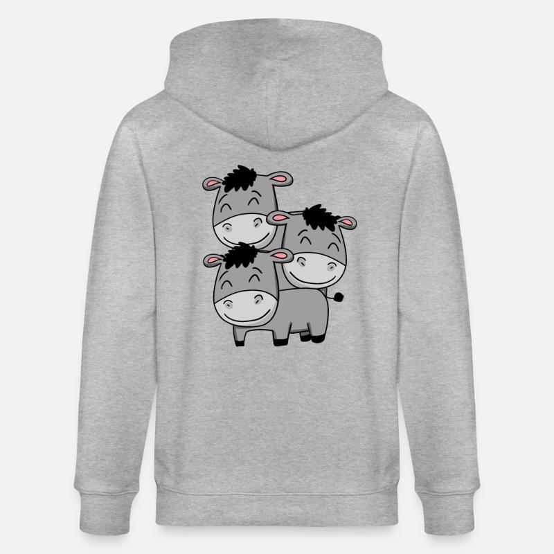 Ânes mignons - Veste à capuche bio CULTIVATOR Stanley/Stella Unisexe - gris chiné