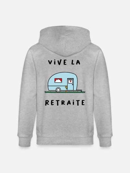 RETRAITE. RETRAITE. RETRAITEE. RETRAITE - Veste à capuche bio CULTIVATOR Stanley/Stella Unisexe - gris chiné