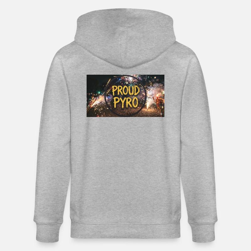 Stolzer Pyro! - Stanley/Stella Unisex Bio-Kapuzenjacke CULTIVATOR  - Grau meliert