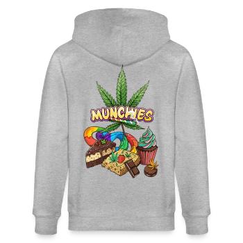 Munchies - Stanley/Stella Unisex Bio-Kapuzenjacke CULTIVATOR  - Grau meliert - Hinten - Luana (180cm)