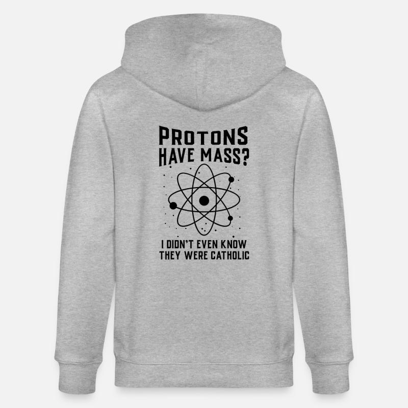 Les protons ont une masse - Veste à capuche bio CULTIVATOR Stanley/Stella Unisexe - gris chiné