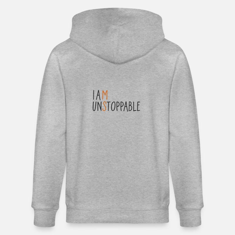Je suis Unstoppable - Veste à capuche bio CULTIVATOR Stanley/Stella Unisexe - gris chiné