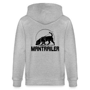 MANTRAILER Hundesport Suchhunde Hunde Hund - Stanley/Stella Unisex Bio-Kapuzenjacke CULTIVATOR  - Grau meliert - Hinten - Luana (180cm)