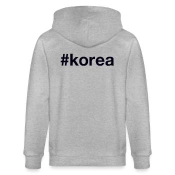 CORÉE Hashtag - Veste à capuche bio CULTIVATOR Stanley/Stella Unisexe - gris chiné - Dos - Luana (180cm)