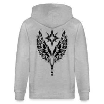 Angel Wing Angel Wing Archange - Veste à capuche bio CULTIVATOR Stanley/Stella Unisexe - gris chiné - Dos - Luana (180cm)