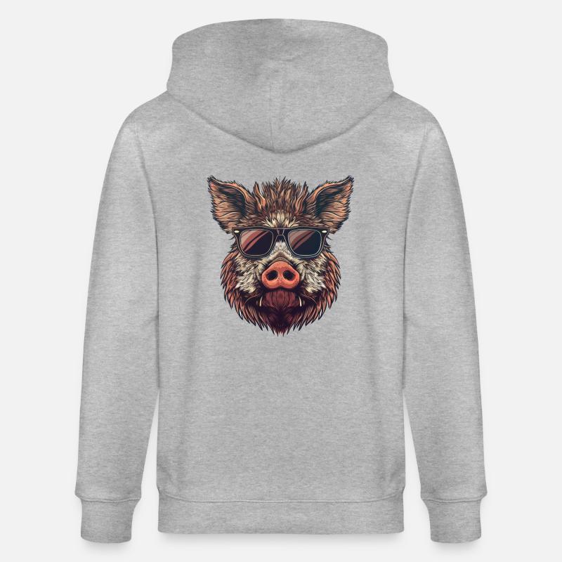 Lunettes de soleil Wild Boar - Veste à capuche bio CULTIVATOR Stanley/Stella Unisexe - gris chiné