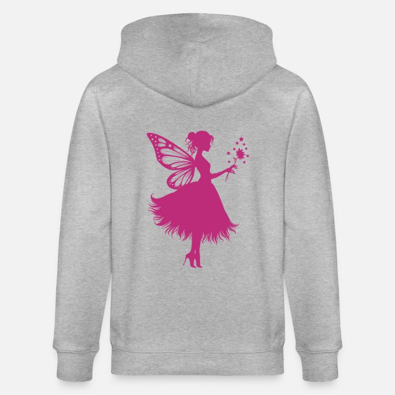 Fée magique avec fleur - Veste à capuche bio CULTIVATOR Stanley/Stella Unisexe - gris chiné