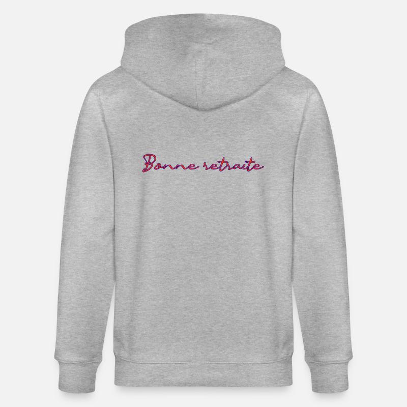 RETRAITE. RETRAITE. RETRAITEE. RETRAITE - Veste à capuche bio CULTIVATOR Stanley/Stella Unisexe - gris chiné
