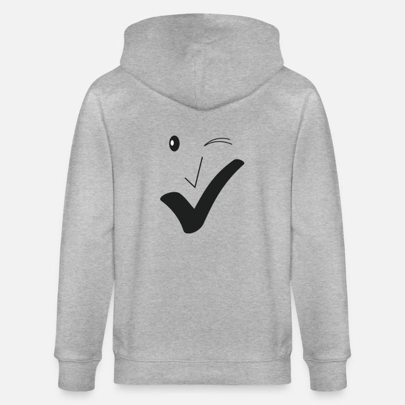 Feines Lächeln Feines Gesicht A03. - Stanley/Stella Unisex Bio-Kapuzenjacke CULTIVATOR  - Grau meliert