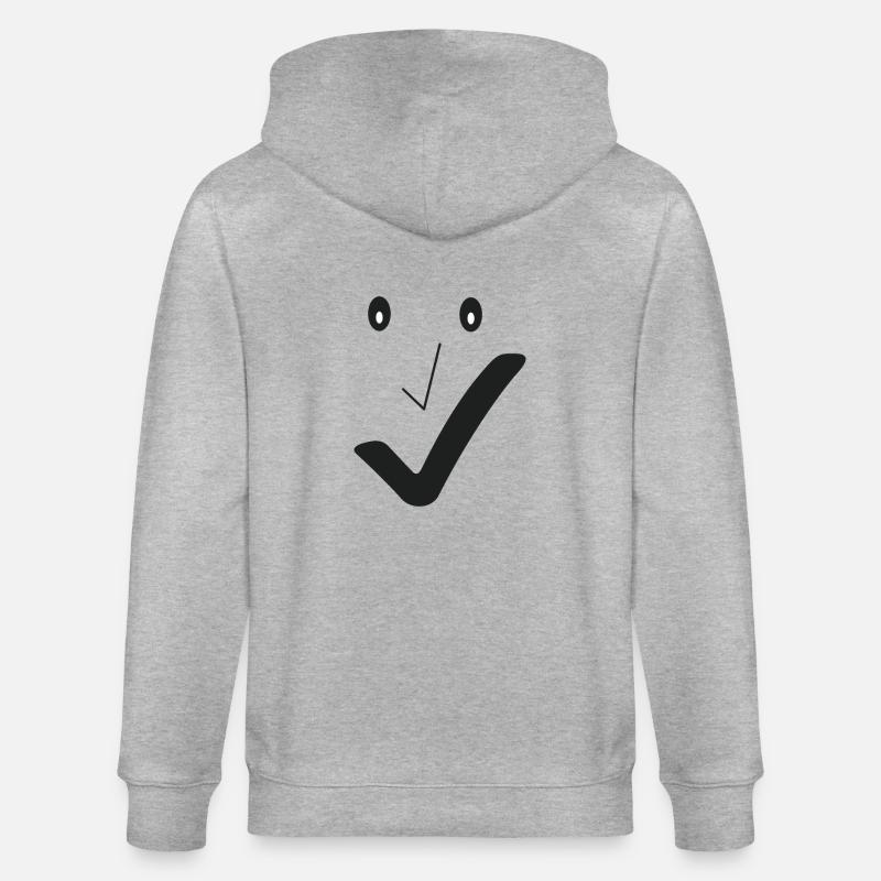 Feines Lächeln - Feines Gesicht 02. - Stanley/Stella Unisex Bio-Kapuzenjacke CULTIVATOR  - Grau meliert