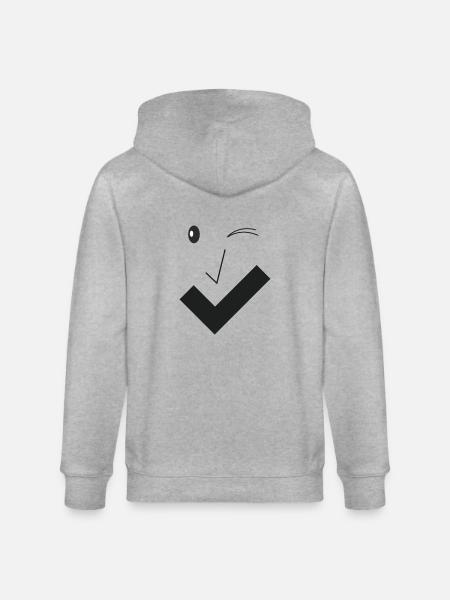 Fine smile - Fine face B02. - Stanley/Stella CULTIVATOR  Unisex Organic Hooded Jacket - heather grey