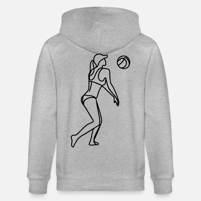 Joueuse de beach-volley filles - Veste à capuche bio CULTIVATOR Stanley/Stella Unisexe - gris chiné