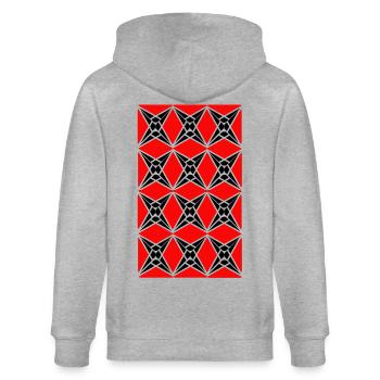 Motif étoile - Veste à capuche bio CULTIVATOR Stanley/Stella Unisexe - gris chiné - Dos - Luana (180cm)