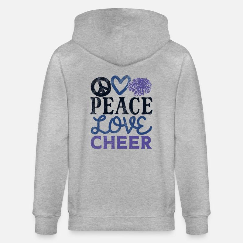 Peace Love Cheer Design - Veste à capuche bio CULTIVATOR Stanley/Stella Unisexe - gris chiné