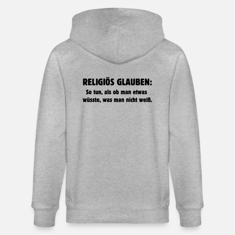 Religious Belief - Stanley/Stella CULTIVATOR  Unisex Organic Hooded Jacket - heather grey
