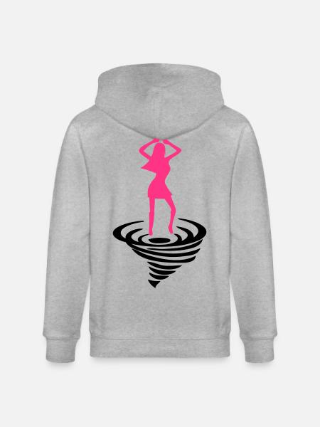 Dancing woman on tornado - Stanley/Stella CULTIVATOR Unisex Organic Hooded Jacket - heather grey