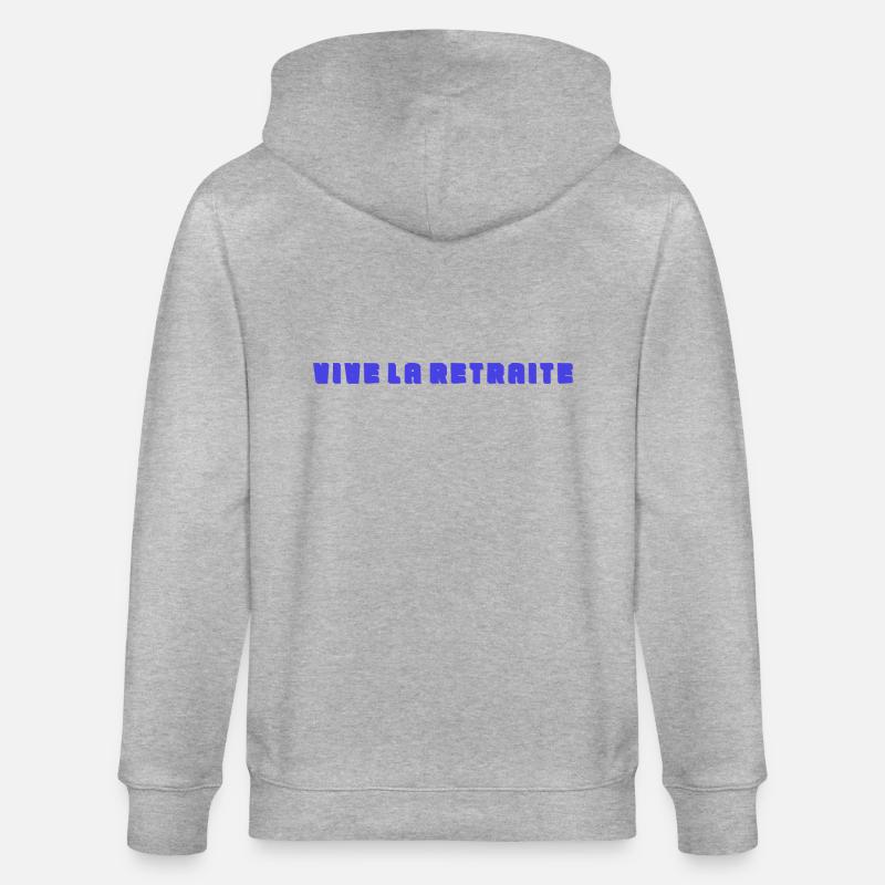 RETRAITE. RETRAITE. RETRAITEE. RETRAITE - Veste à capuche bio CULTIVATOR Stanley/Stella Unisexe - gris chiné