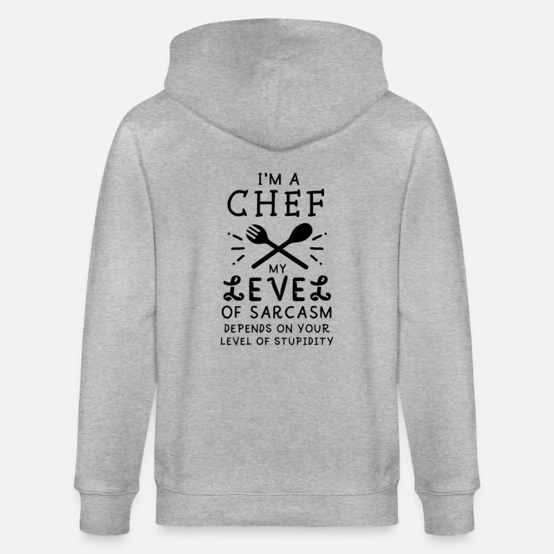 Küche Koch Spruch Geschenk - Stanley/Stella Unisex Bio-Kapuzenjacke CULTIVATOR  - Grau meliert