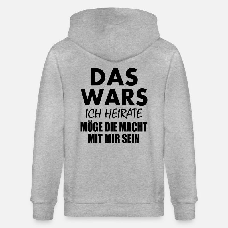 Das wars ich heirate - Stanley/Stella Unisex Bio-Kapuzenjacke CULTIVATOR  - Grau meliert