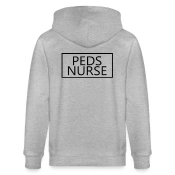 Une infirmière PEDS fière d’être étudiante diplômée en sciences infirmières - Veste à capuche bio CULTIVATOR Stanley/Stella Unisexe - gris chiné - Dos - Luana (180cm)