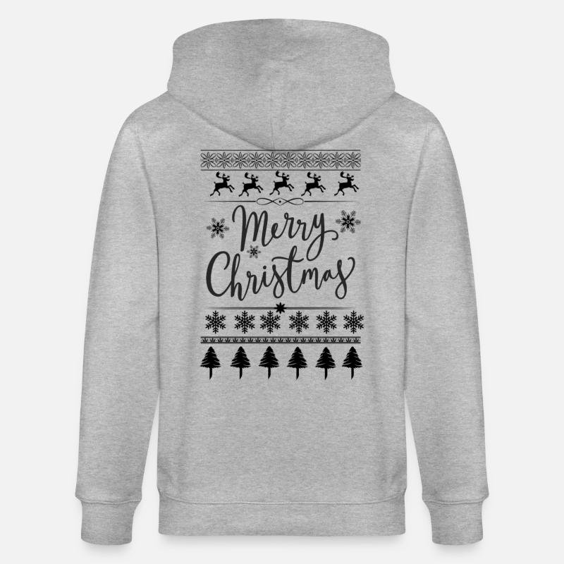 Joyeux Noël Scripté - Veste à capuche bio CULTIVATOR Stanley/Stella Unisexe - gris chiné