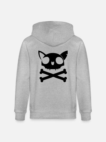 death_cat - Veste à capuche bio CULTIVATOR Stanley/Stella Unisexe - gris chiné