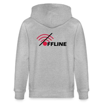 Offline - Stanley/Stella Unisex Bio-Kapuzenjacke CULTIVATOR  - Grau meliert - Hinten - Luana (180cm)