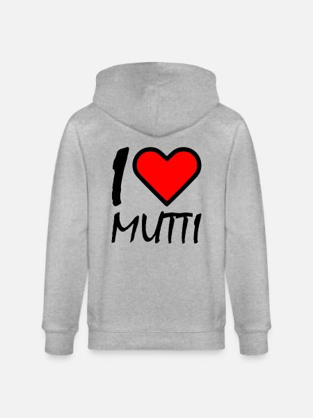 I love mutti - Stanley/Stella Unisex Bio-Kapuzenjacke CULTIVATOR - Grau meliert