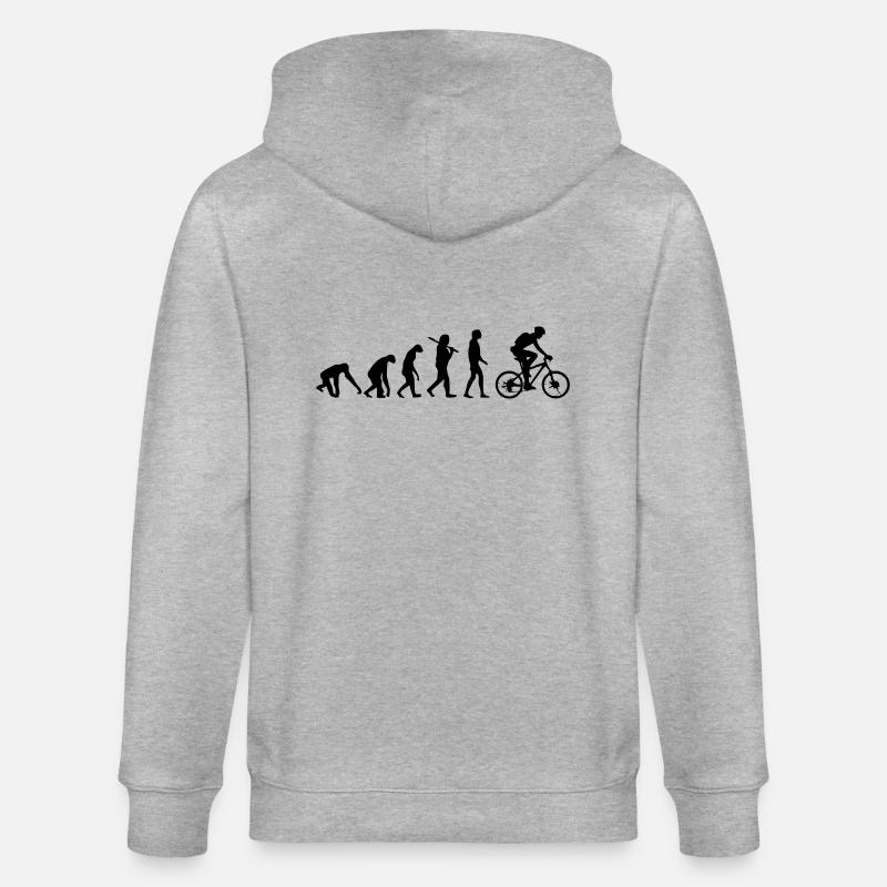 ÉVOLUTION DU VÉLO - Veste à capuche bio CULTIVATOR Stanley/Stella Unisexe - gris chiné