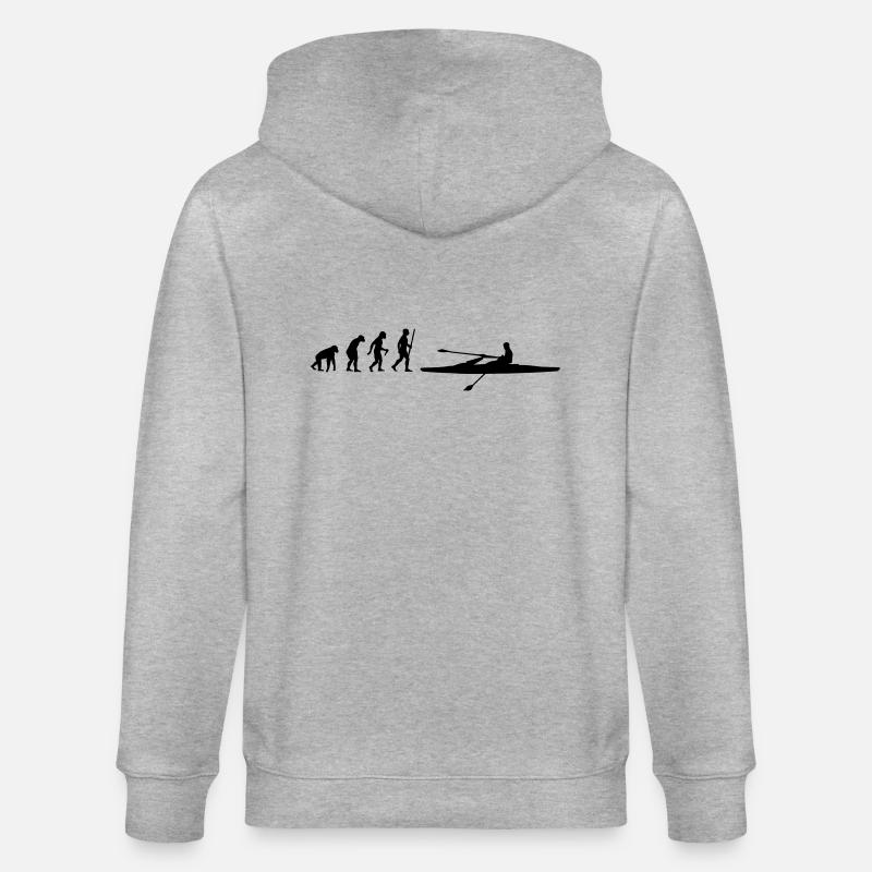 Rower Evolution - Stanley/Stella CULTIVATOR  Unisex Organic Hooded Jacket - heather grey