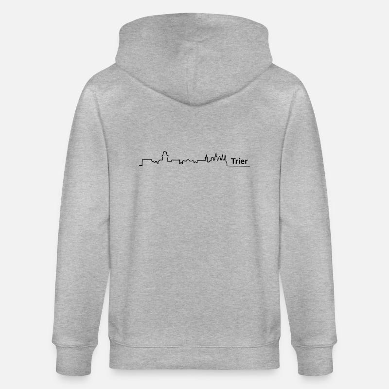 trier skyline - Stanley/Stella Unisex Bio-Kapuzenjacke CULTIVATOR - Grau meliert