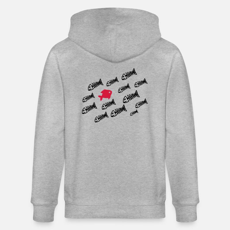 Deadfish - Stanley/Stella Unisex Bio-Kapuzenjacke CULTIVATOR  - Grau meliert