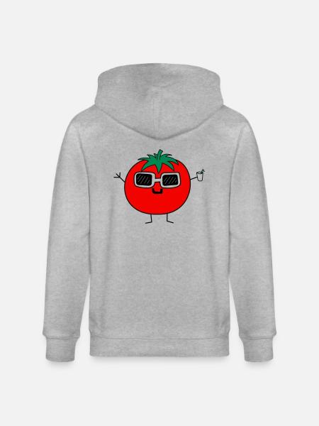 Cool Tomato - Stanley/Stella Unisex Bio-Kapuzenjacke CULTIVATOR - Grau meliert