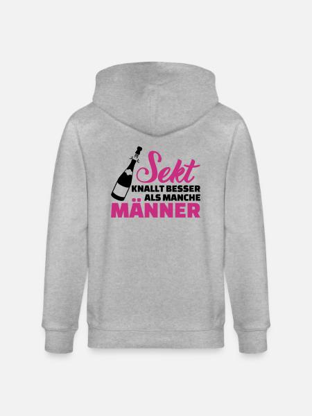 Sekt - Stanley/Stella Unisex Bio-Kapuzenjacke CULTIVATOR - Grau meliert