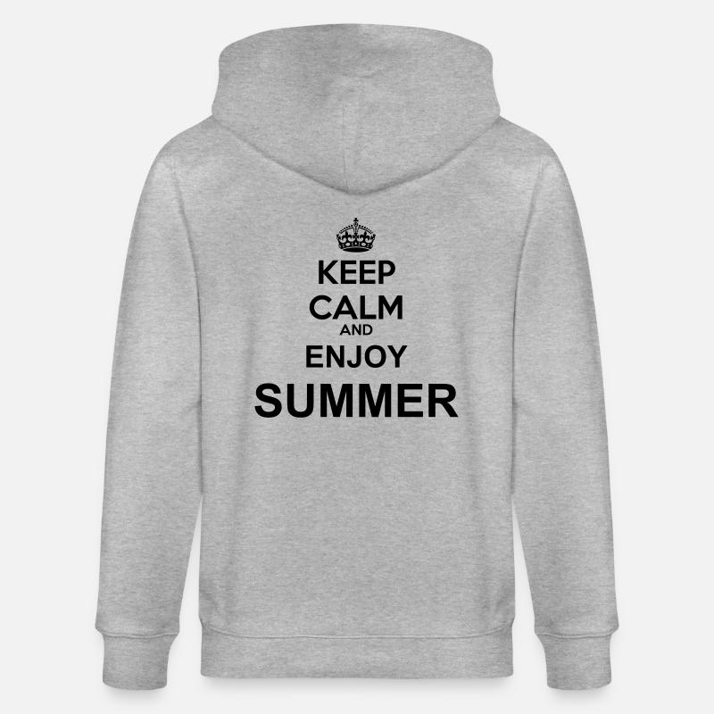 keep calm enjoy summer - Stanley/Stella Unisex Bio-Kapuzenjacke CULTIVATOR  - Grau meliert