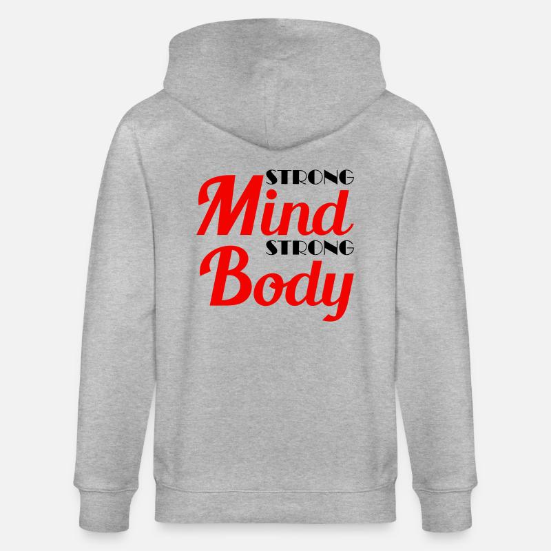 Strong mind, strong body - Veste à capuche bio CULTIVATOR Stanley/Stella Unisexe - gris chiné