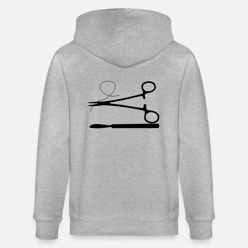 Chirurg - Stanley/Stella Unisex Bio-Kapuzenjacke CULTIVATOR  - Grau meliert