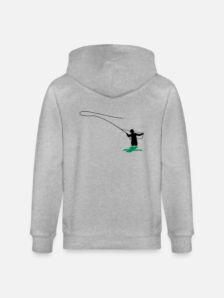 fly fishing - Veste à capuche bio CULTIVATOR Stanley/Stella Unisexe - gris chiné