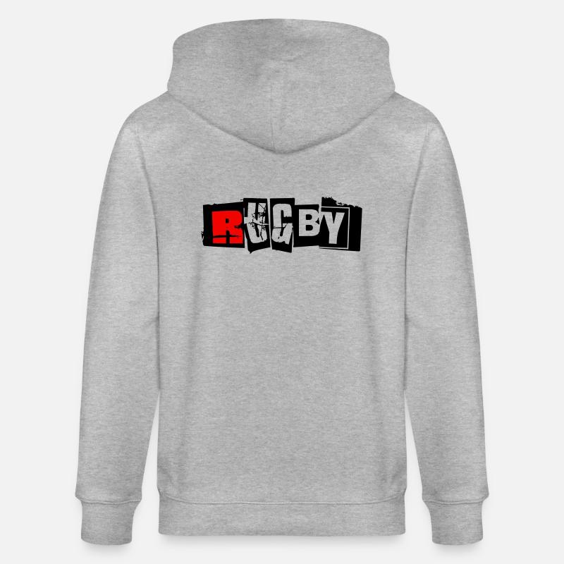 rugby 2 - Stanley/Stella CULTIVATOR  Unisex Organic Hooded Jacket - heather grey