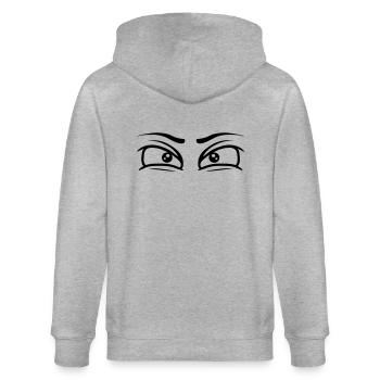 Eyes concentrated gaze - Stanley/Stella CULTIVATOR  Unisex Organic Hooded Jacket - heather grey - Back - Luana (180cm)