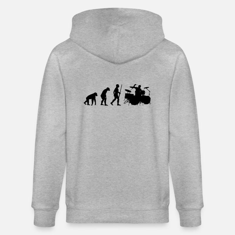 Drummer Evolution - Stanley/Stella Unisex Bio-Kapuzenjacke CULTIVATOR  - Grau meliert