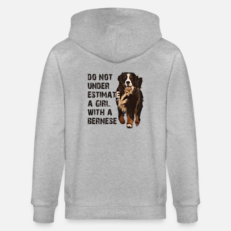Berner Berghund - Stanley/Stella Unisex Bio-Kapuzenjacke CULTIVATOR  - Grau meliert