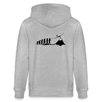 segelflug evolution - Stanley/Stella Unisex Bio-Kapuzenjacke CULTIVATOR  - Grau meliert - Hinten - Luana (180cm)