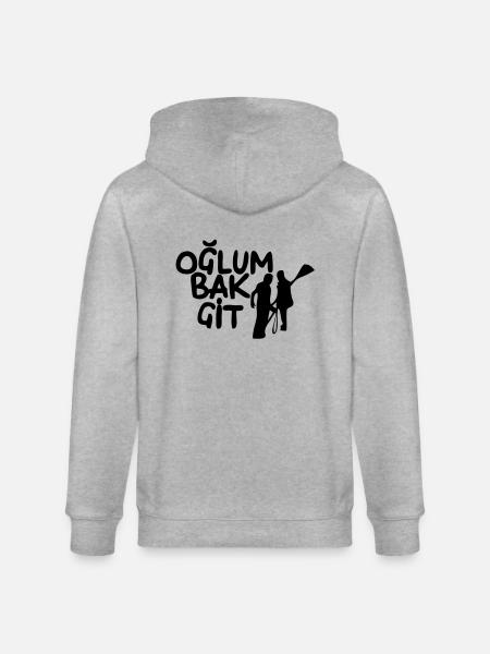 Oglum bak git - Stanley/Stella Unisex Bio-Kapuzenjacke CULTIVATOR  - Grau meliert