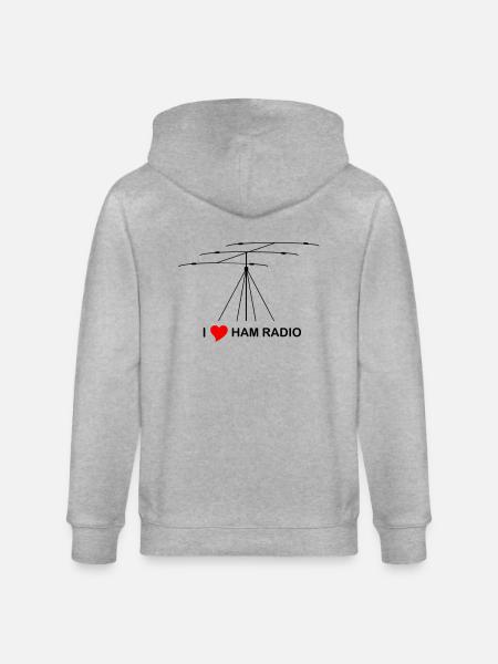 ham_radio - Stanley/Stella Unisex Bio-Kapuzenjacke CULTIVATOR  - Grau meliert